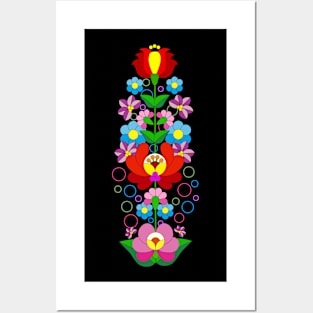 Floral Ethnic Motive Posters and Art